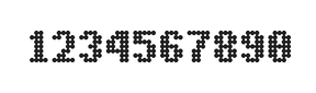 5×7数字点阵字体 ddN57BA0960