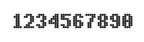 5×7数字点阵字体 ddN57BA1361