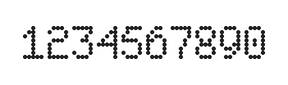 5×8数字点阵字体 ddN58AA0003