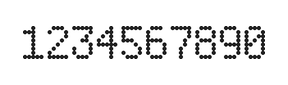5×8数字点阵字体 ddN58AA0007