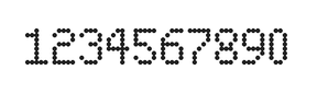 5×8数字点阵字体 ddN58AA0010