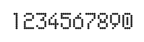 5×8数字点阵字体 ddN58AA0013