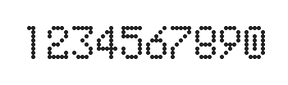 5×8数字点阵字体 ddN58AA0015