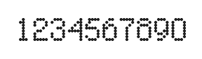 5×8数字点阵字体 ddN58AA0016