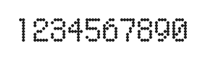 5×8数字点阵字体 ddN58AA0018