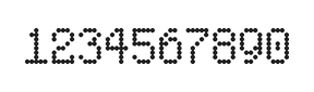 5×8数字点阵字体 ddN58AA0022