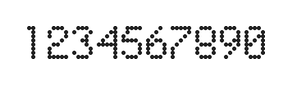 5×8数字点阵字体 ddN58AA0025