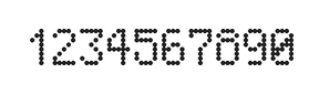 5×8数字点阵字体 ddN58AA0027