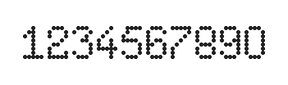 5×8数字点阵字体 ddN58AA0029