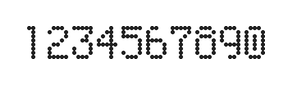 5×8数字点阵字体 ddN58AA0030