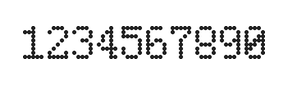 5×8数字点阵字体 ddN58AA0032