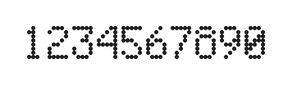 5×8数字点阵字体 ddN58AA0033