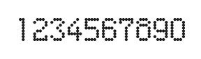 5×8数字点阵字体 ddN58AA0036