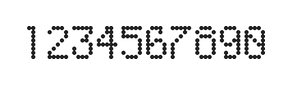 5×8数字点阵字体 ddN58AA0039