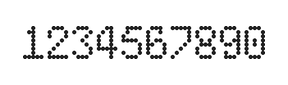 5×8数字点阵字体 ddN58AA0050