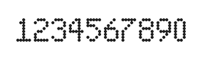 5×8数字点阵字体 ddN58AA0051