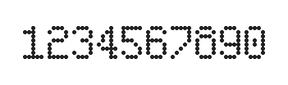 5×8数字点阵字体 ddN58AA0054