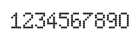 5×8数字点阵字体 ddN58AA0055