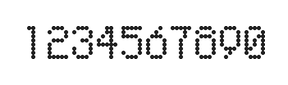 5×8数字点阵字体 ddN58AA0056