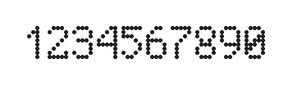 5×8数字点阵字体 ddN58AA0067