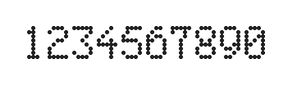 5×8数字点阵字体 ddN58AA0075
