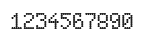 5×8数字点阵字体 ddN58AA0077