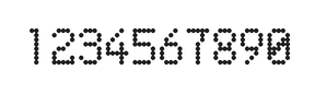 5×8数字点阵字体 ddN58AA0082