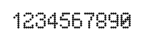 5×8数字点阵字体 ddN58AA0086