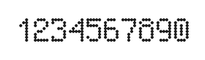 5×8数字点阵字体 ddN58AA0091