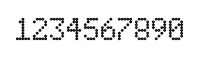 5×8数字点阵字体 ddN58AA0093