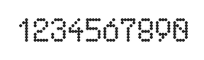 5×8数字点阵字体 ddN58AA0096