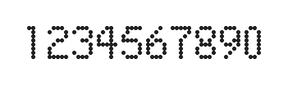 5×8数字点阵字体 ddN58AA0101
