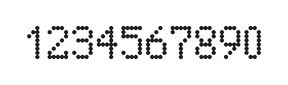 5×8数字点阵字体 ddN58AA0102