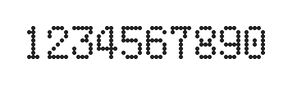 5×8数字点阵字体 ddN58AA0107