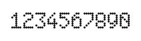 5×8数字点阵字体 ddN58AA0108