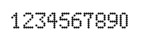 5×8数字点阵字体 ddN58AA0112