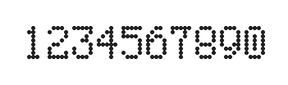 5×8数字点阵字体 ddN58AA0118