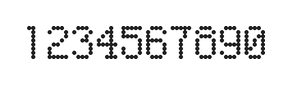 5×8数字点阵字体 ddN58AA0122