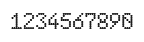 5×8数字点阵字体 ddN58AA0126