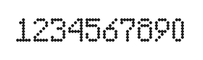 5×8数字点阵字体 ddN58AA0131