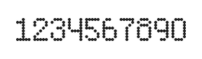 5×8数字点阵字体 ddN58AA0132