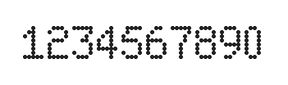 5×8数字点阵字体 ddN58AA0141