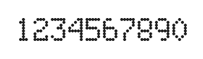 5×8数字点阵字体 ddN58AA0150