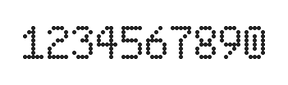 5×8数字点阵字体 ddN58AA0153