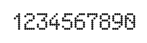 5×8数字点阵字体 ddN58AA0164