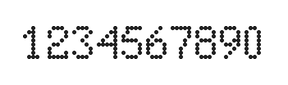 5×8数字点阵字体 ddN58AA0166