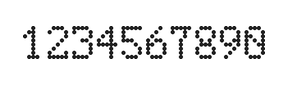 5×8数字点阵字体 ddN58AA0168