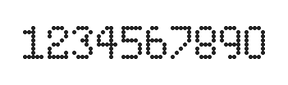 5×8数字点阵字体 ddN58AA0172