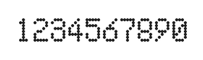 5×8数字点阵字体 ddN58AA0173