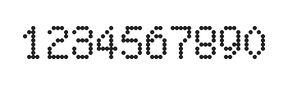 5×8数字点阵字体 ddN58AA0181